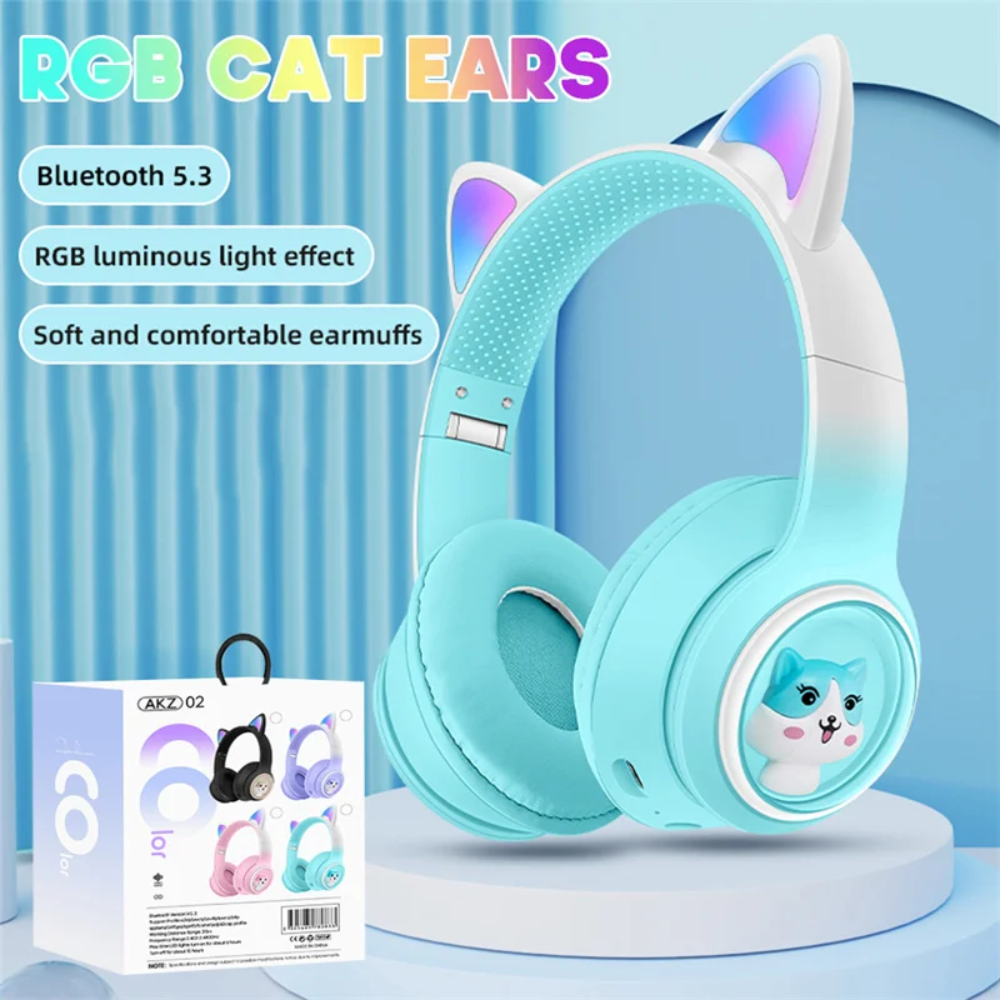 Audifonos Orejas De Gato Bluetooth Recar